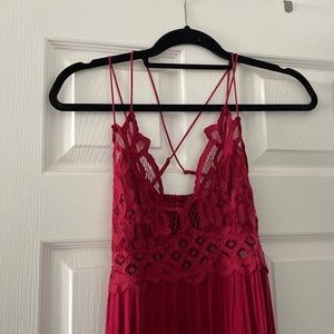 Adella Maxi Skip Dress Cranberry